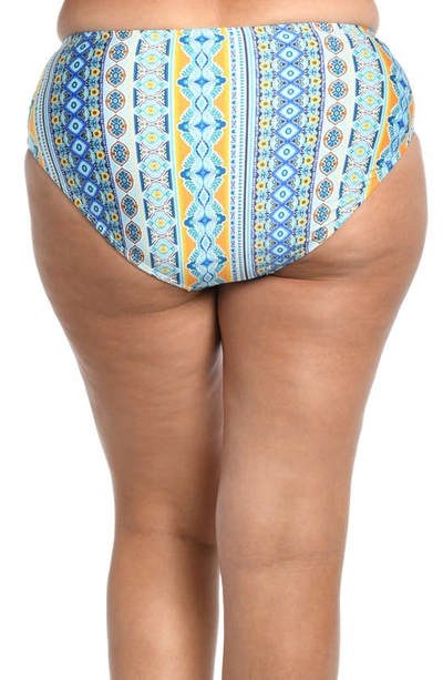 La Blanca Scarf Hipster Bikini Bottoms In Ice Blue