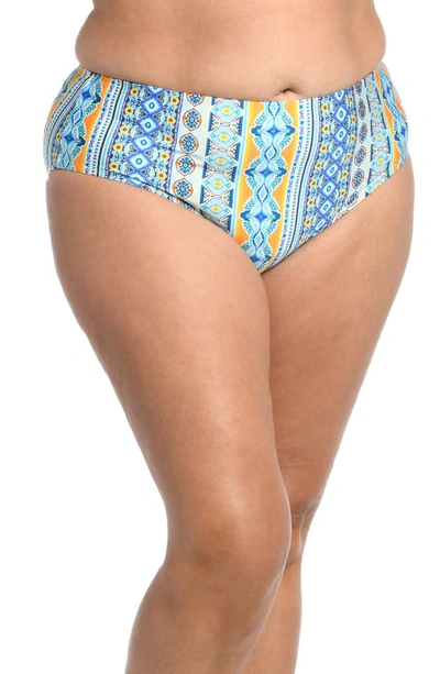 La Blanca Scarf Hipster Bikini Bottoms In Ice Blue