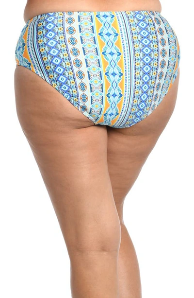 La Blanca Scarf Hipster Bikini Bottoms In Ice Blue