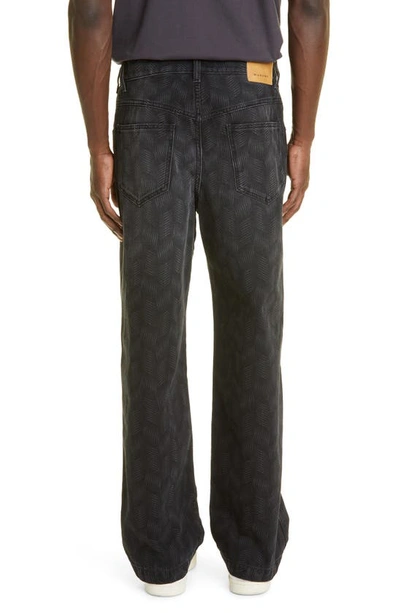 Isabel Marant Jorje Denim Straight Leg Jeans In Faded Black