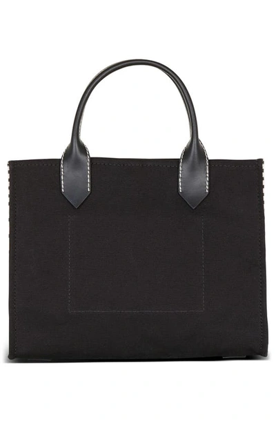 Balmain B-army Small Tote Bag In Ivory/ Black
