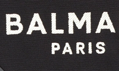 Balmain B-army Small Tote Bag In Ivory/ Black