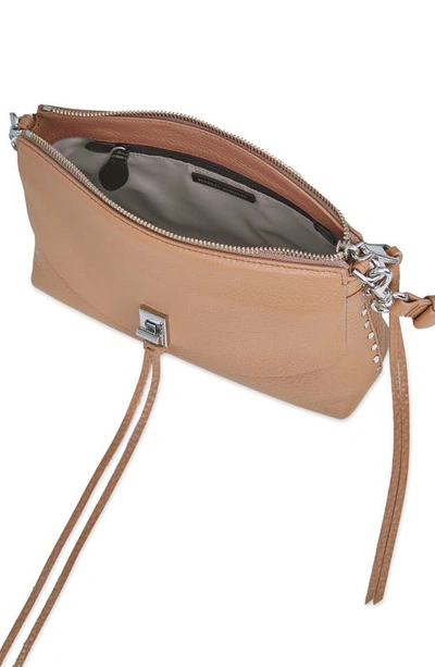 Shop Rebecca Minkoff Darren Top Zip Leather Crossbody Bag In Bambi