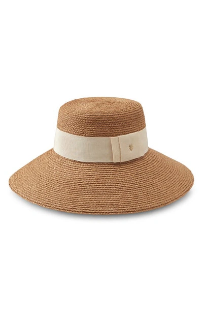 Shop Helen Kaminski Easton Raffia Sun Hat In Nougat/ Cream