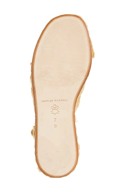 Shop Loeffler Randall Gaby Pleated Bow Braided Raffia Platform Sandal In Natural