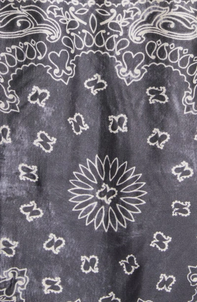 Golden Goose Paisley Print Oversize Button-up Pajama Shirt In Anthracite