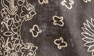 Golden Goose Paisley Print Oversize Button-up Pajama Shirt In Anthracite