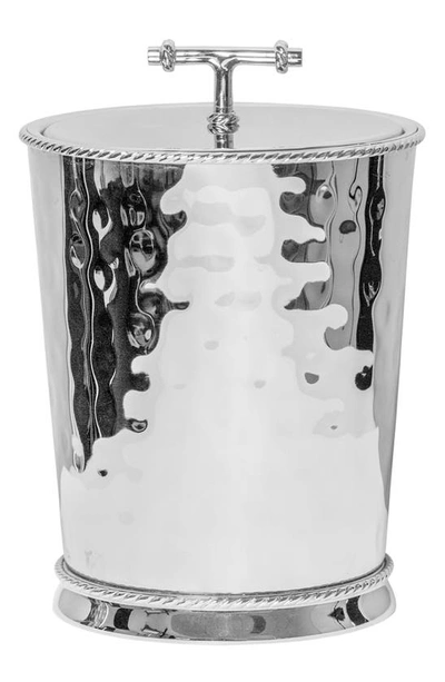 Juliska Graham Lidded Ice Bucket With Tongs In Silver