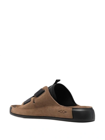 Shop Stone Island Sandals In Brown
