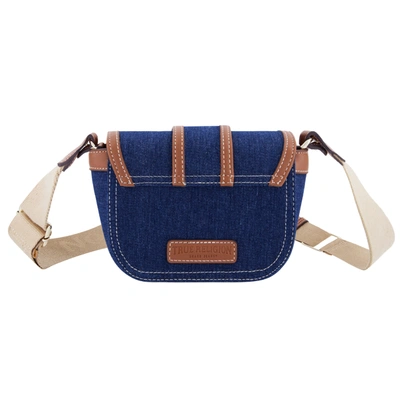 True Religion Mini Flap Denim Crossbody In Blue