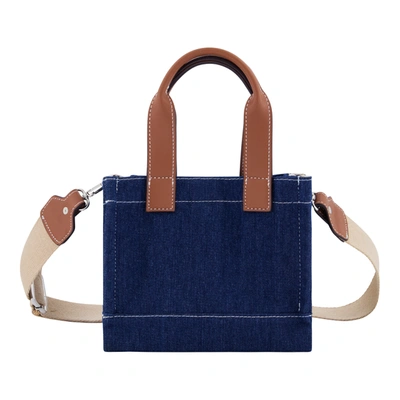True Religion Mini Denim Tote In Blue