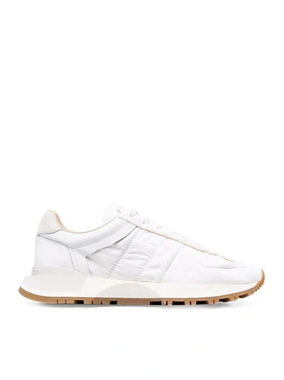 Shop Maison Margiela Sneakers With Paneled Design In White