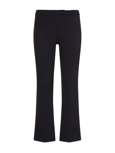 Shop 's Max Mara Cotton And Viscose Trousers In Blue