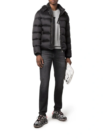 Moorer Brett Quilted Down Jacket With Stand-up Hood In Black