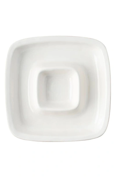 Juliska Puro Whitewash Chip And Dip Server In Whitewash