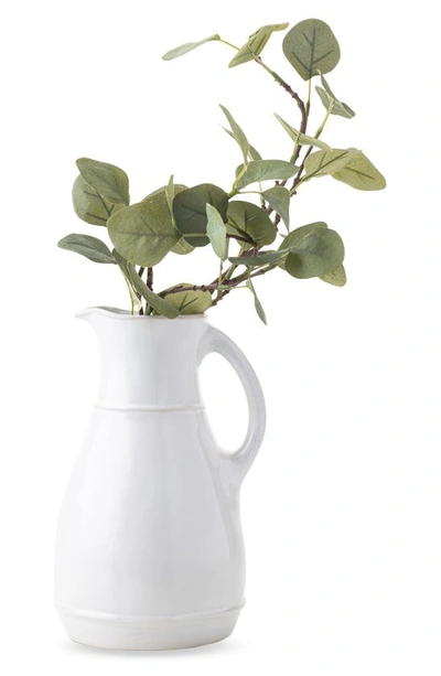 Juliska Puro Ceramic Pitcher - Whitewash In Whitewash