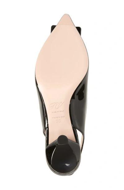 Roger Vivier Virgule 55 Slingback Pumps In Patent Leather In Black