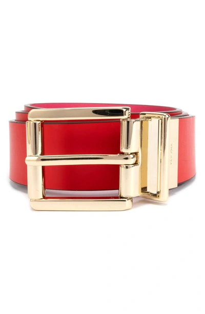 Shop Kate Spade Reversible Belt In Classic Red