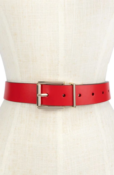 Shop Kate Spade Reversible Belt In Classic Red