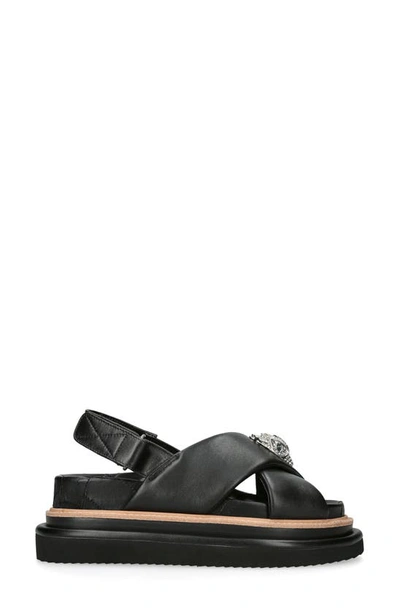 Kurt Geiger Orson Cross Strap Sandal In Black