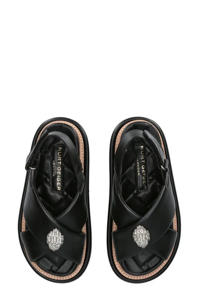 Kurt Geiger Orson Cross Strap Sandal In Black