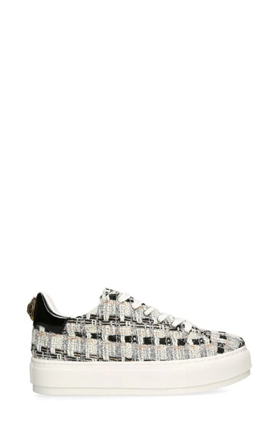 Kurt Geiger Tweed Laney Eagle Sneakers In Charcoal