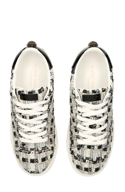 Kurt Geiger Tweed Laney Eagle Sneakers In Charcoal