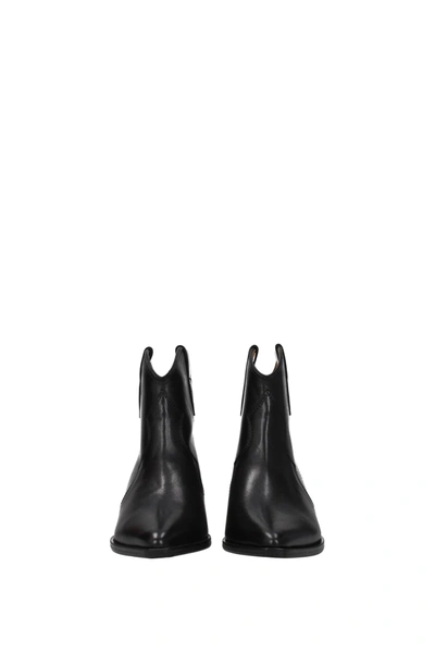 Shop Isabel Marant Ankle Boots Leather Black