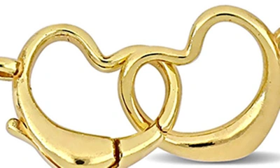 Delmar Open Heart Paperclip Link Necklace In Gold