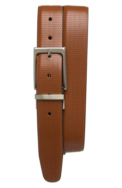 Shop Pga Tour Perforated Reversible Belt In Tan