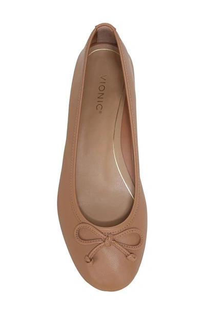 Vionic Callisto Suede Ballet Flat In Macaroon