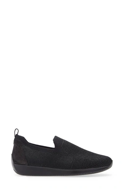 Ara Leena Sneaker In Black Wovenstretch Fabric