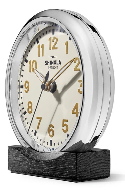 Shop Shinola Runwell 6-inch Desk Clock In Cream