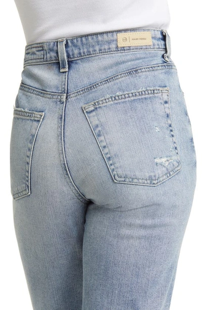 Shop Ag Alexxis Ripped High Waist Straight Leg Jeans In 22 Years Driftwood