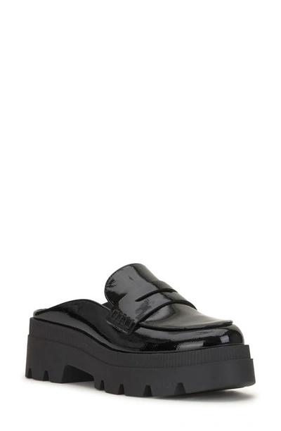 Shop Jessica Simpson Uma Platform Penny Loafer Mule In Black