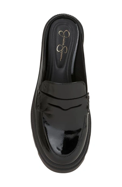 Shop Jessica Simpson Uma Platform Penny Loafer Mule In Black