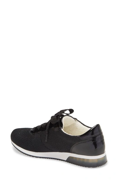 Shop Ara Leigh Lace-up Sneaker In Black Fabric