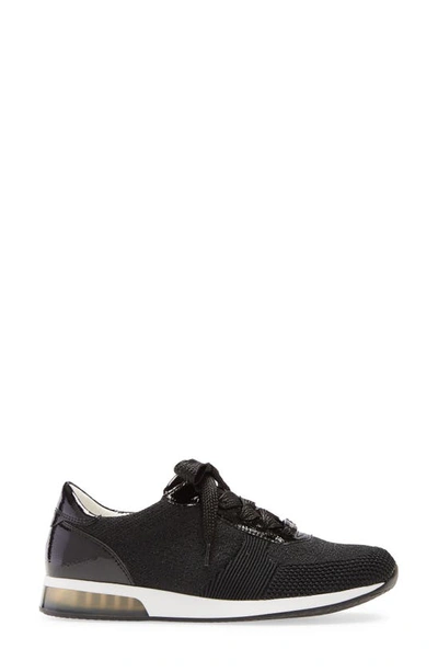 Shop Ara Leigh Lace-up Sneaker In Black Fabric