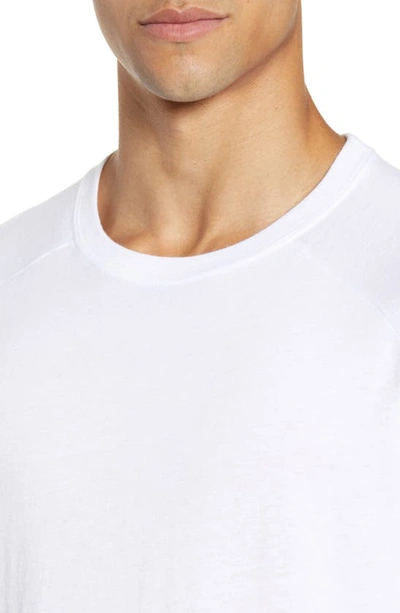 Shop Alo Yoga The Triumph Crewneck T-shirt In White