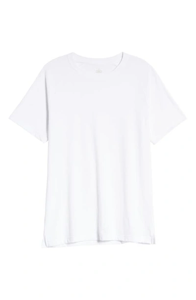 Shop Alo Yoga The Triumph Crewneck T-shirt In White