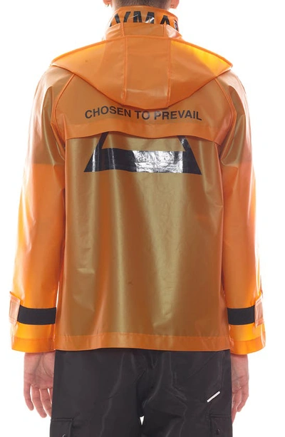Hvman Transparent Waterproof Raincoat In Flame