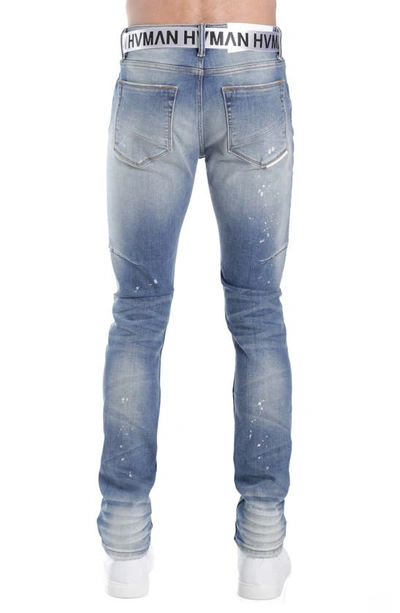 Shop Hvman Distressed Skinny Jeans In Lichen