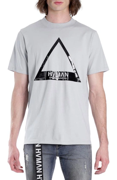 Shop Hvman Triangle Logo Graphic Tee In Ghost
