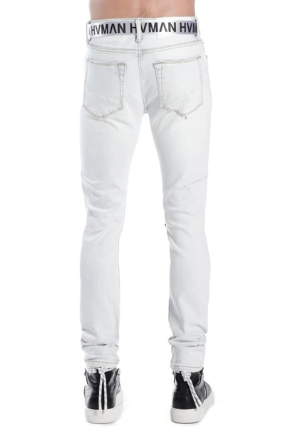 Shop Hvman Strat Belted Super Skinny Jeans In Zephyr