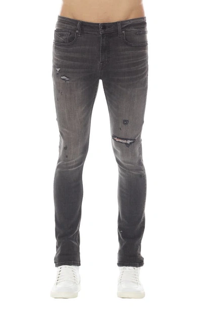 Hvman Strat Ripped Super Skinny Jeans In Scarab