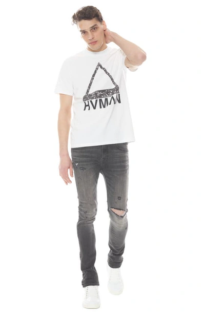 Hvman Strat Ripped Super Skinny Jeans In Scarab