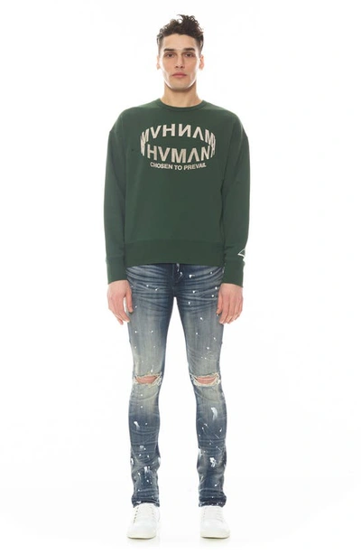 Shop Hvman Strat Ripped Super Skinny Jeans In Guac