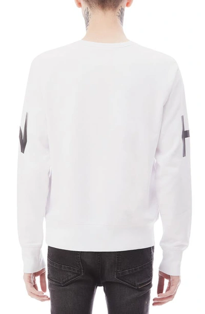 Hvman Regular Fit Logo Crewneck Sweatshirt In White