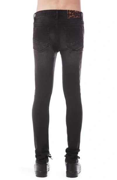 Shop Hvman Strat Punk Stretch Super Skinny Jeans In Black Aged