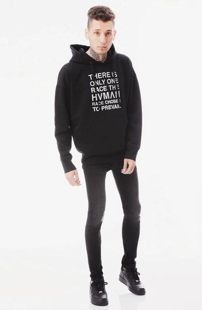 Shop Hvman Graphic Pullover Hoodie In Black